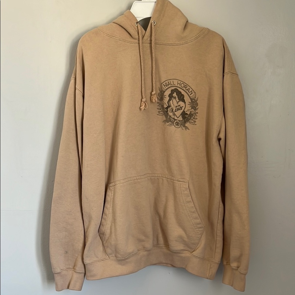 Niall Horan "On the Loose" Tan Hoodie with Graphic Design.  Size M